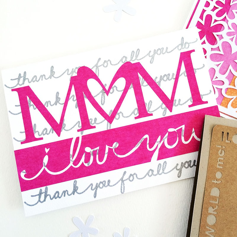 Use your Cricut Machine to make pretty greeting cards for Mom