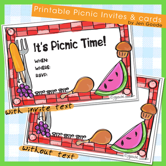 Picnic art designed by Jen Goode