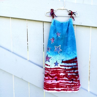 Hand Dyed Patriotic Sundress from a T-shirt - Designed by Jen Goode