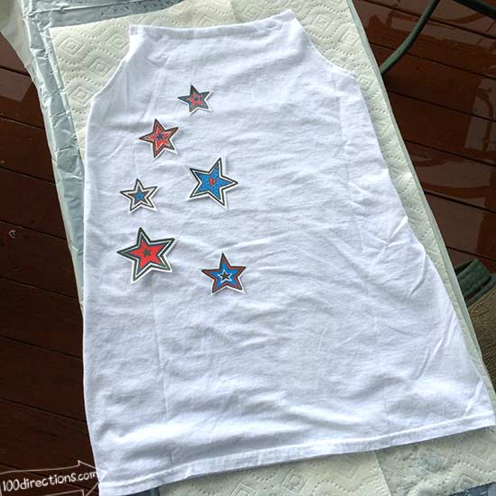 Create your star design using paper star print outs