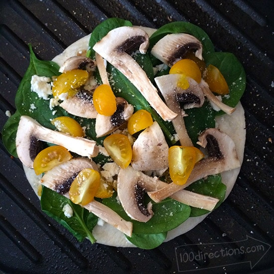 tomato-spinach-mushroom-feta-grilled-tortilla