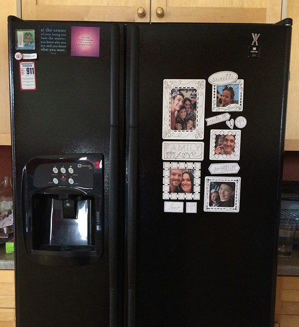 Fridge photo frames on my refridgerator