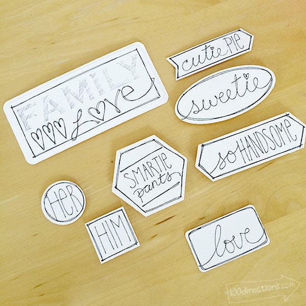 Word Art Magnets designed by Jen Goode Created with the Cricut Explore