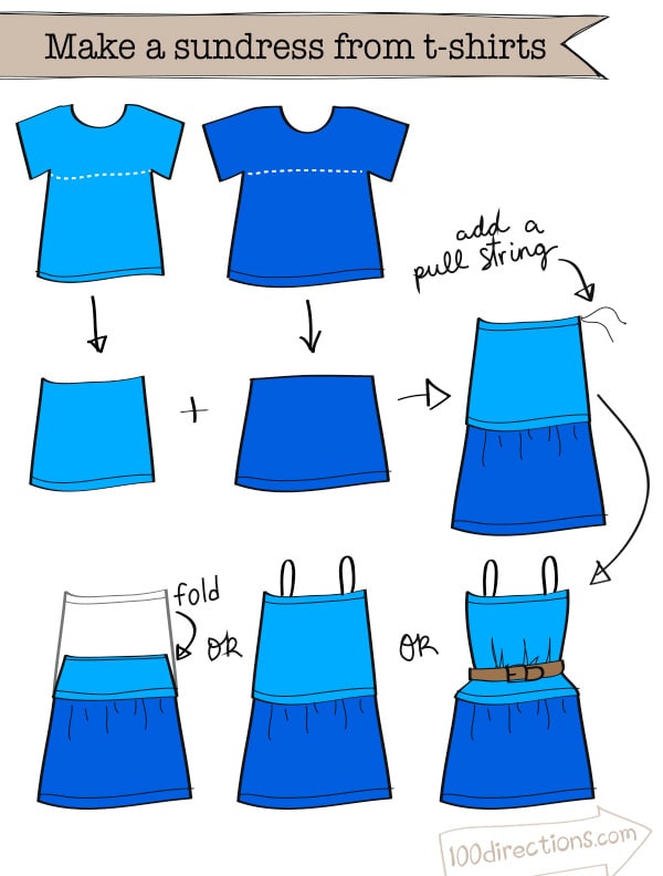 Make a sundress from t-shirts