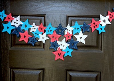 Quick patriotic garland designed by Jen Goode