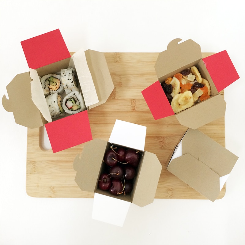 Chinese take out boxes are perfect for a picnic