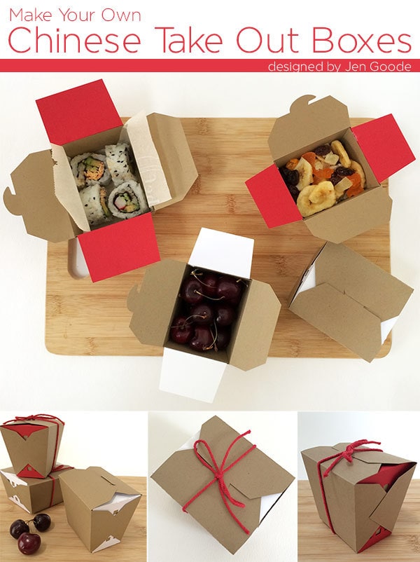 Chinese Take Out Boxes designed by Jen Goode