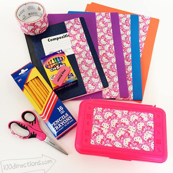 Personalize school supplies with Duck Brand Duct Tape