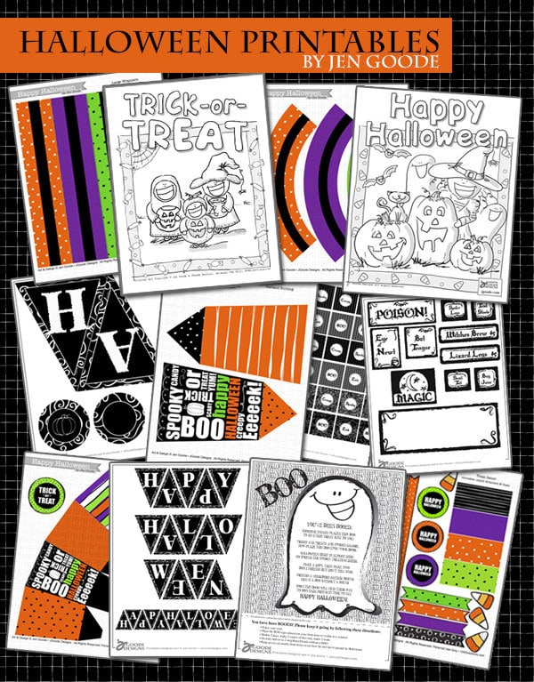 Halloween Printables designed by Jen Goode