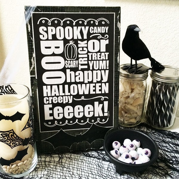 Use Printable art by Jen Goode to make your own Halloween Decor