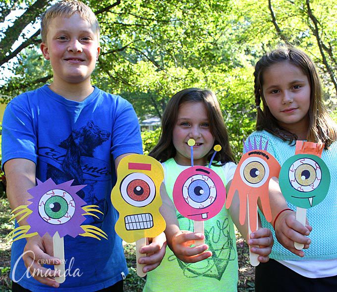 popsicle Stick Monsters by Amanda Formaro