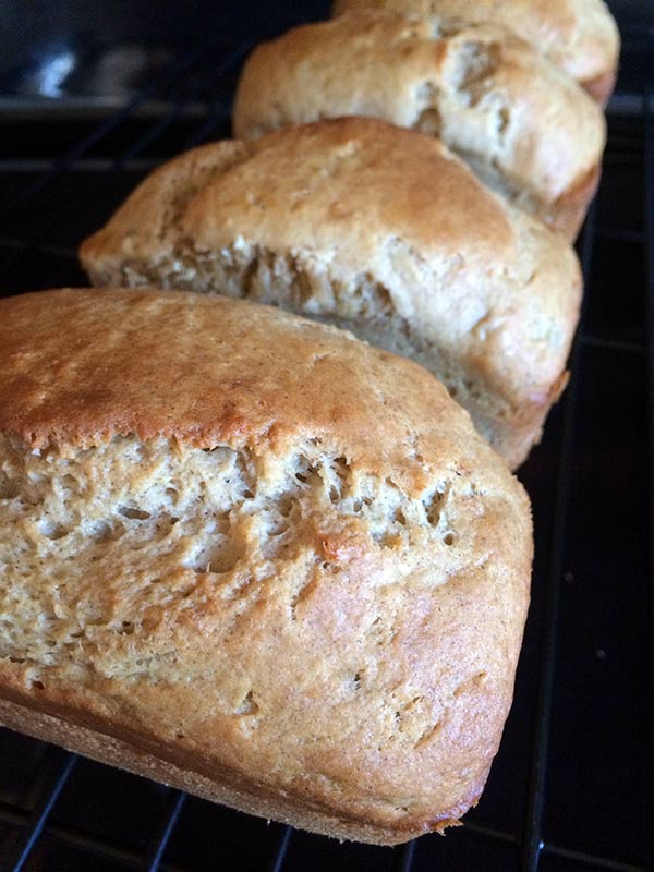 Banana bread fresh out of the oven