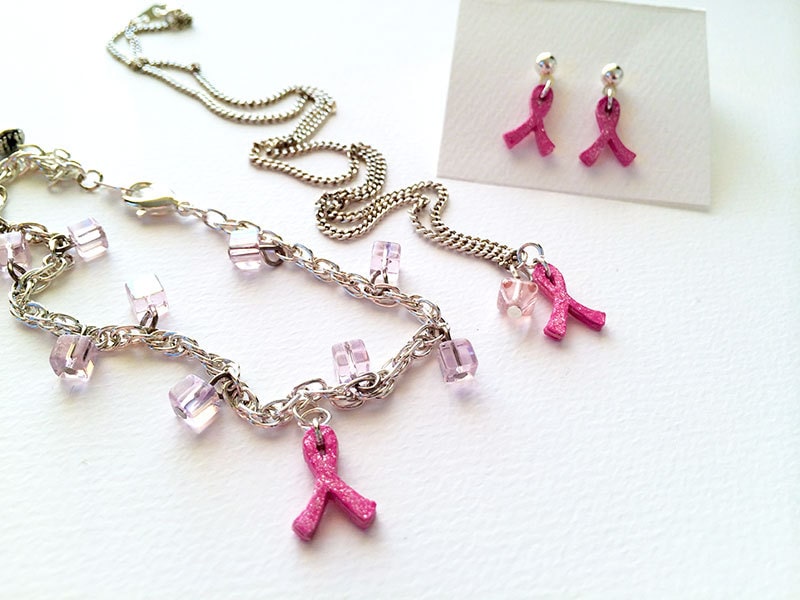 Make Pink Ribbon Jewelry with your Cricut
