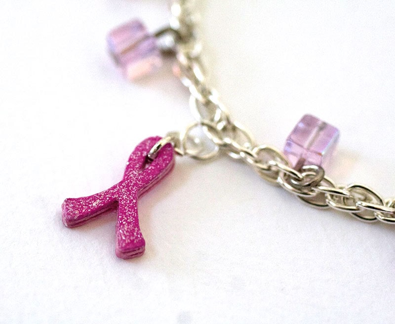 Pink Ribbon Charm you can make yourself