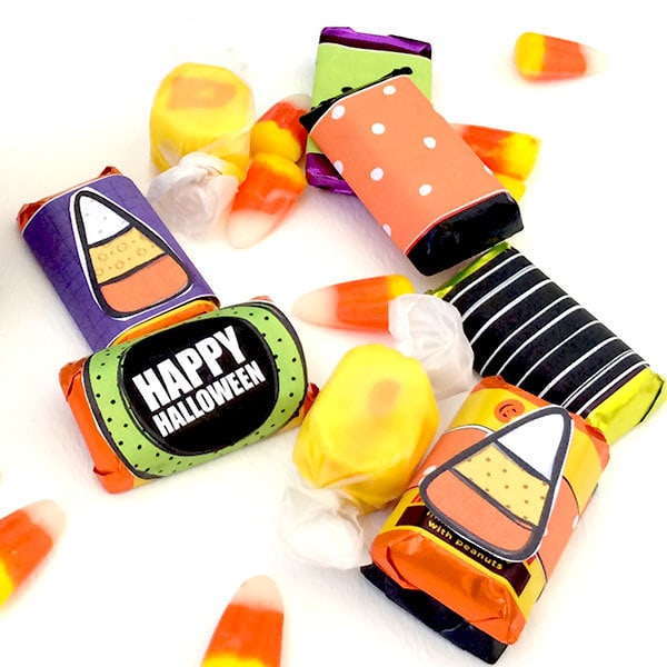 Decorate your Halloween Candy with printable candy wrappers