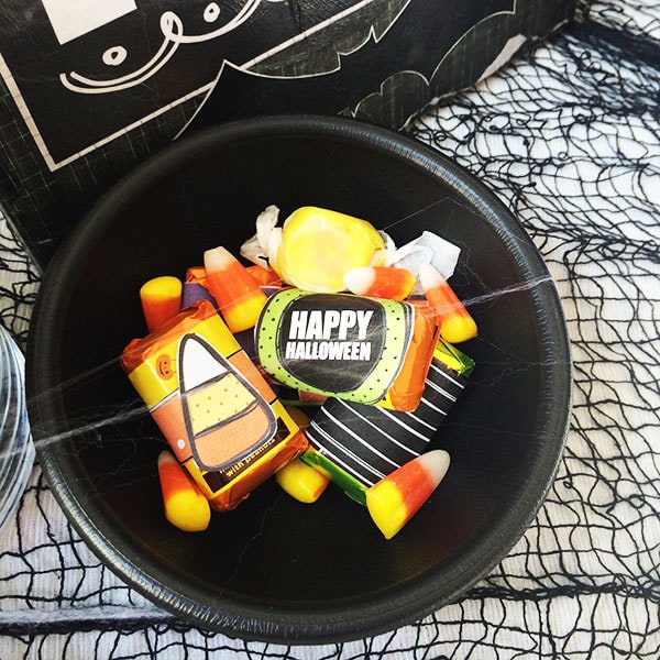 You can also fill a bowl of treats you've decorated