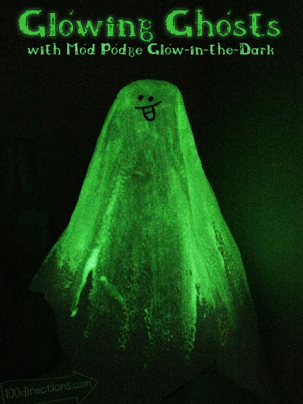 Make  glowing Ghost with Mod Podge Glow-in-the-Dark