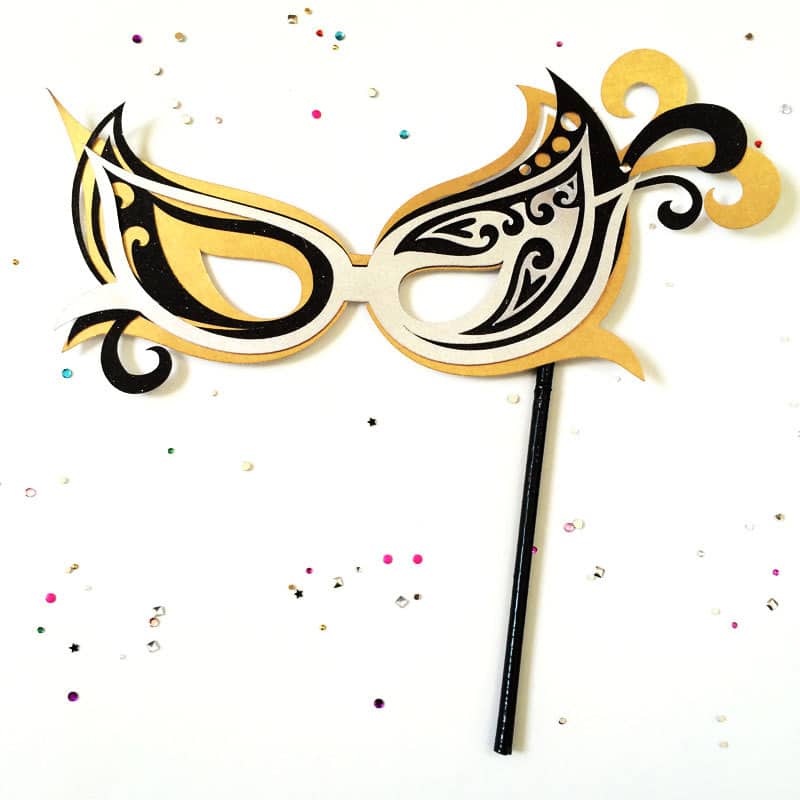 Masquerade Mask designed by Jen Goode and created with Cricut