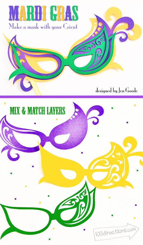 Mardi Gras Mask designed by Jen Goode