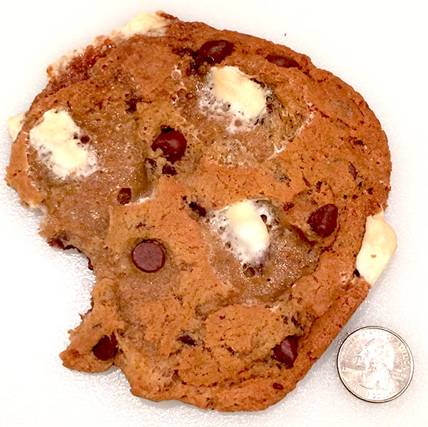 Giant cookie with Chocolate Chips and melted Marshmallows from Barnes & Noble