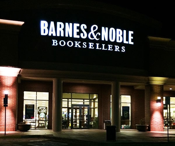 Beautiful Barnes & Noble Store at night