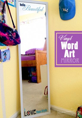 Vinyl Word Art Mirror designed by Jen Goode