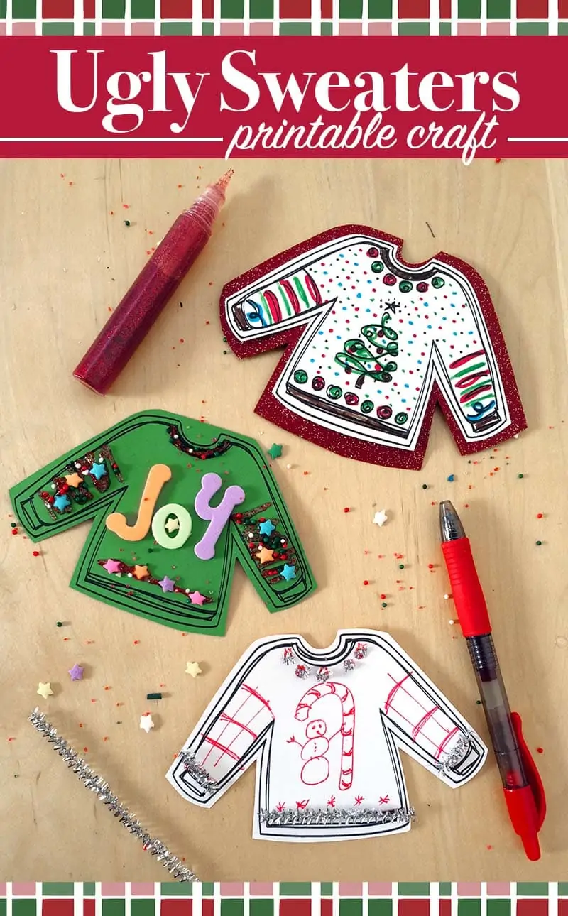 Download these cool FREE Ugly Sweater Party Printables