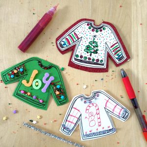 Ugly Sweater printable craft activity