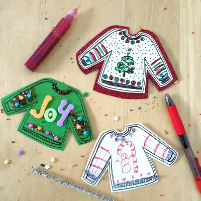 Ugly Sweater printable craft activity