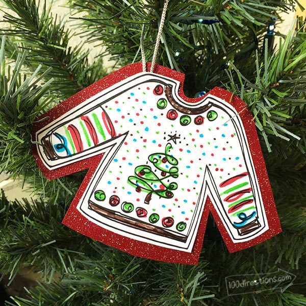 Ugly sweater ornament