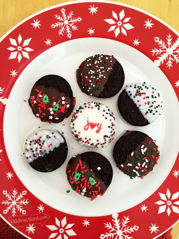 Half Chocolate Dipped OREO cookies