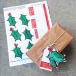 Printable Christmas Holly Gift Tag Craft - 100 Directions