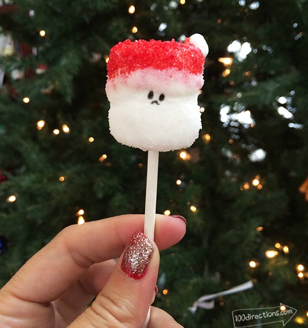 Ta Da! An adorable Marshmallow pop treat Santa!