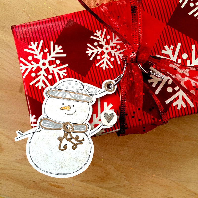 Tie your gift tag on your gifts with a pretty bow