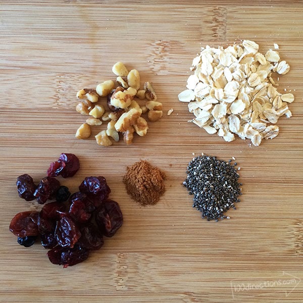 Make yummy berry and nut oatmeal