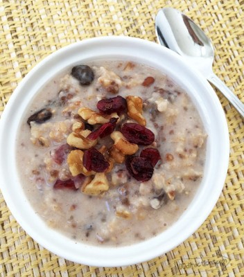 Eat your oatmeal - so yummy with berries and nuts!