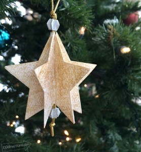 Paper Star Ornament made with Cricut Explore - designed by Jen Goode