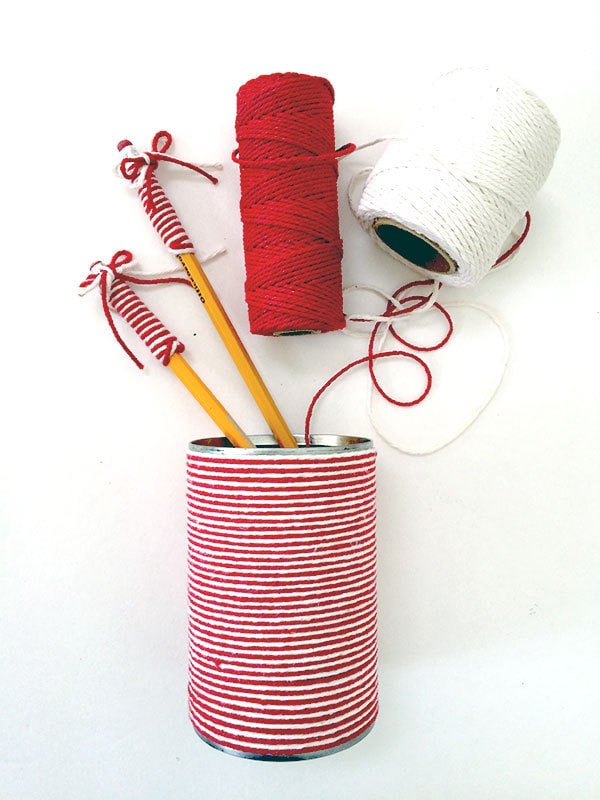 Dr Seuss Inspired Yarn Decorated Pencils and Holder by Jen Goode