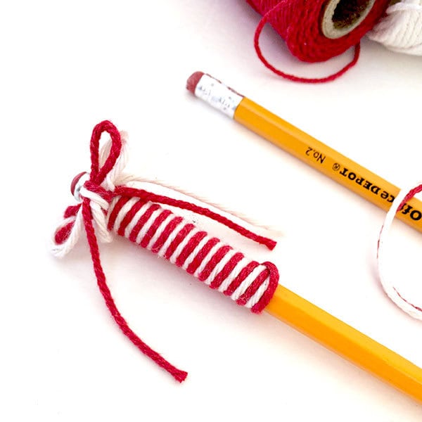 Yarn wrapped pencil