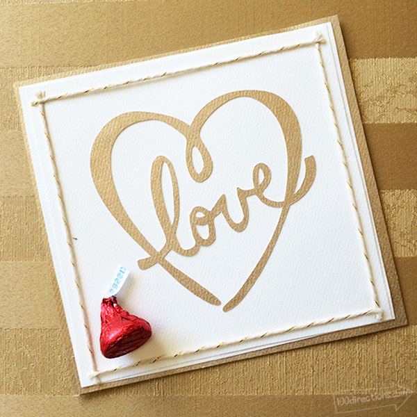 Gold Love Art Cut Out designed by Jen Goode