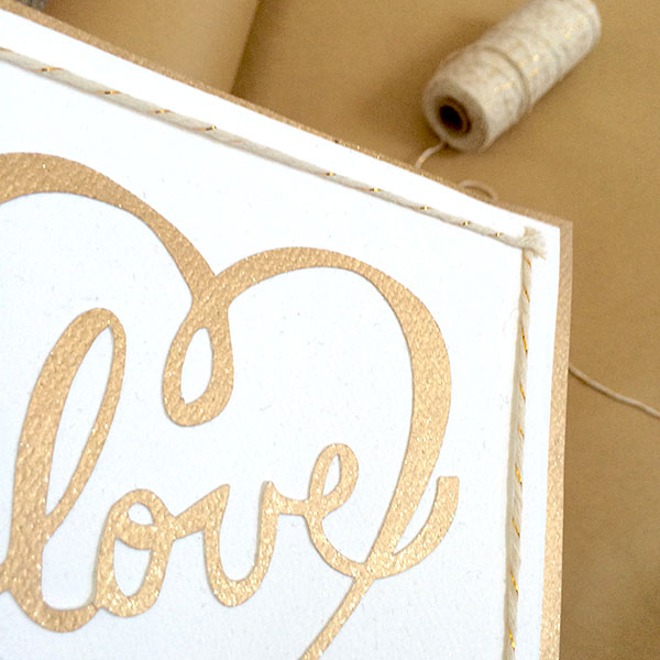 Gold cardstock to make your Love Cut Out