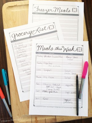 Printable meal plan organizing kit by Jen Goode