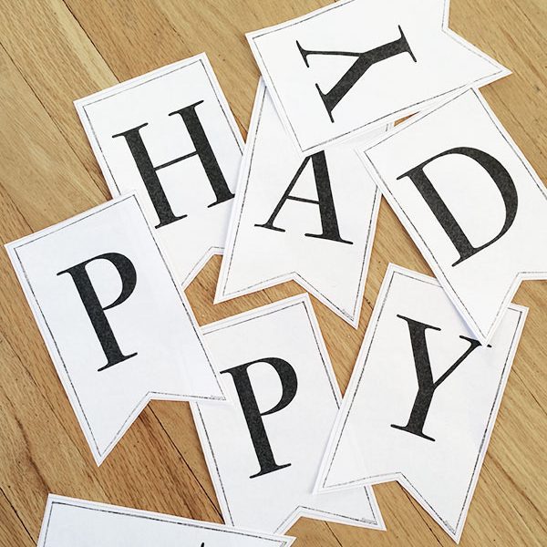 Printable Classic Alphabet Banner Pennants - 100 Directions