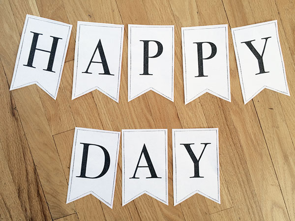 Make your own banners with printable letters