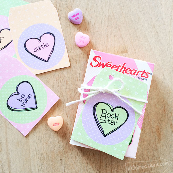 Valentine's Day Editable Conversation Heart Flashcards *Freebie