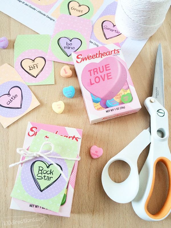 Conversation heart Valentines - the supplies you need