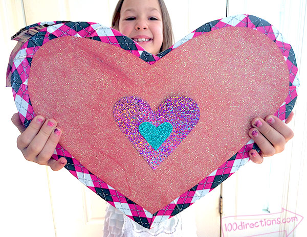 Finished DIY Heart Shaped Valentine Box