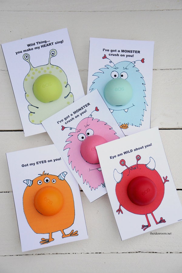 EOS Monster Printable Valentines