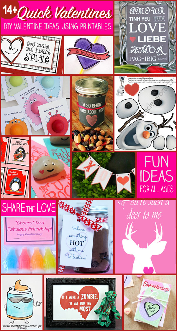 Quick Valentines to Make with Printables