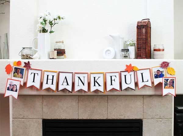 Thankful Banner - personalized word art decor